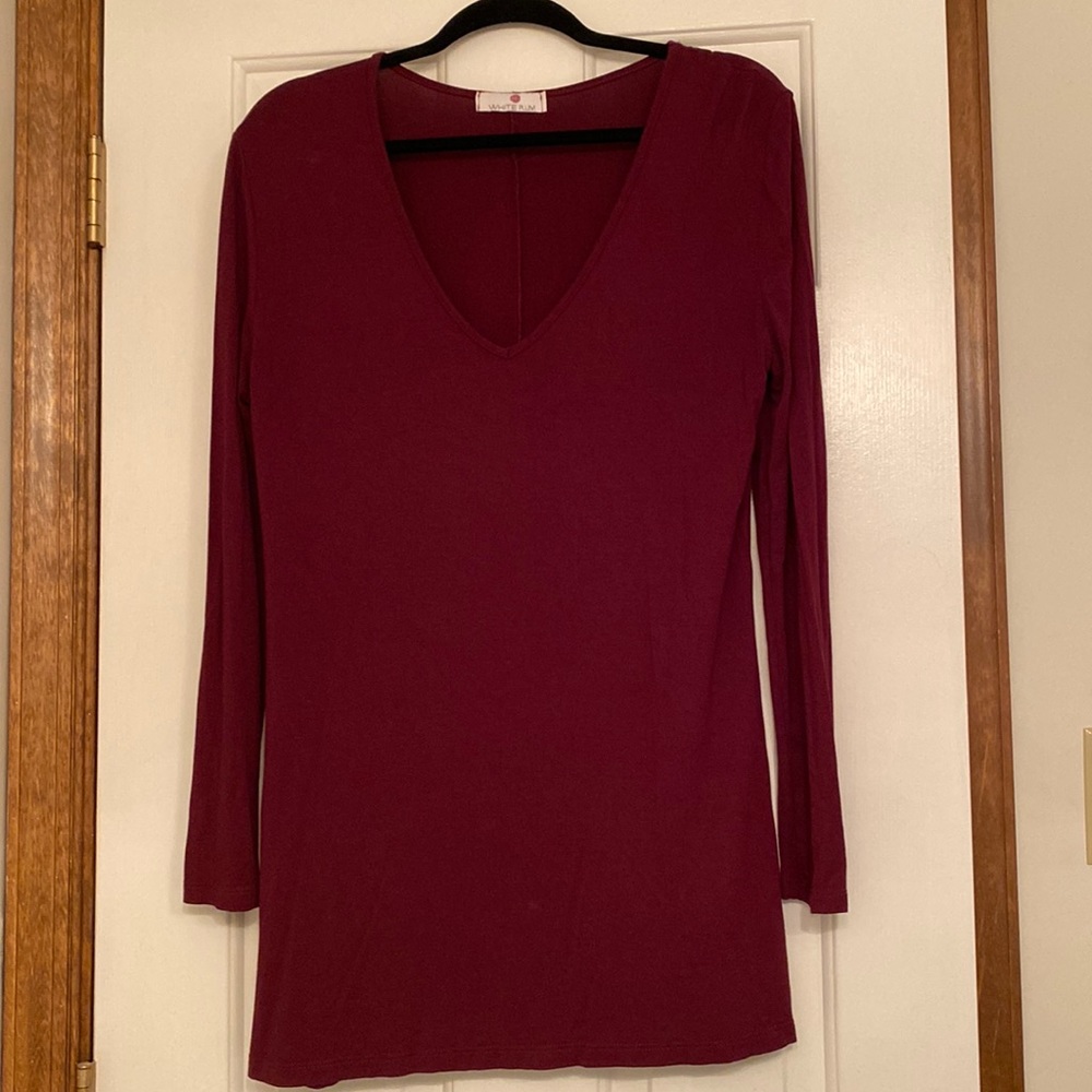 White Plum Burgundy/Wine Tunic - Med